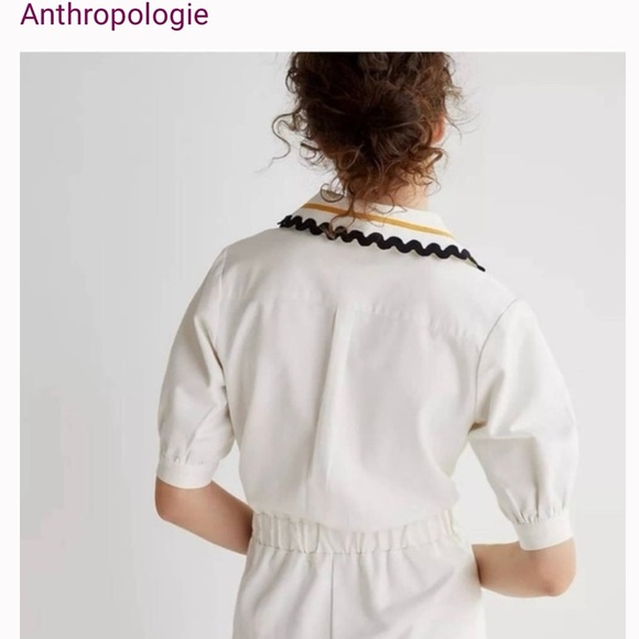Anthropologie Seen Worn embroidered romper. - Picture 6 of 8